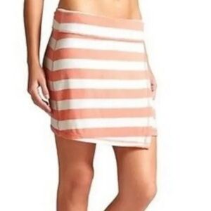 Athleta Striped Faux Wrap Skirt